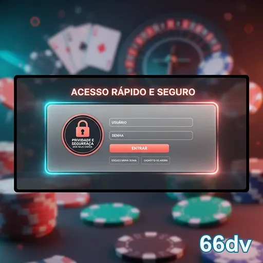 Ilustração de Acesse a plataforma de jogos da 66dv com segurança e rapidez