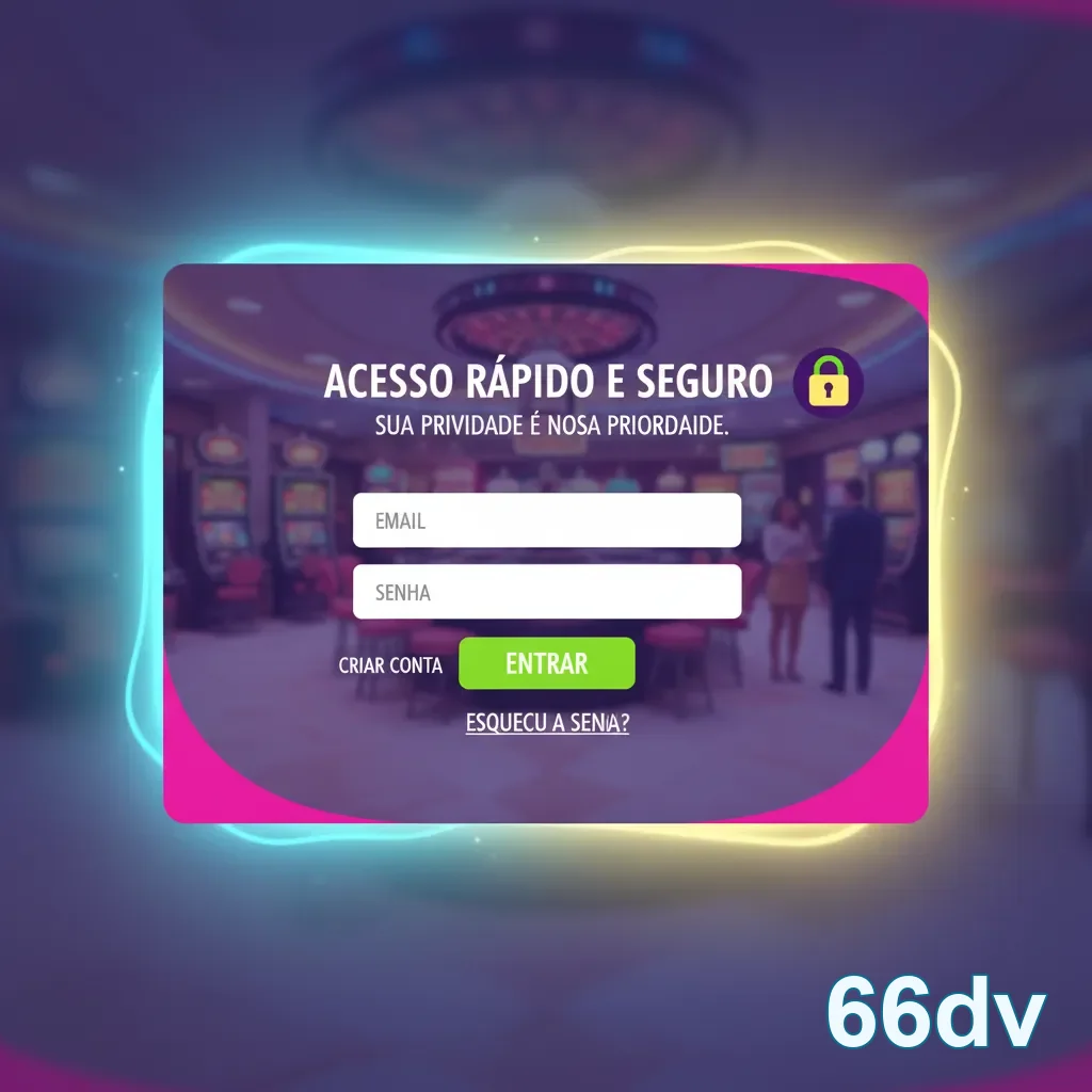 Ilustração de Acesse a plataforma de jogos da 66dv com segurança e rapidez